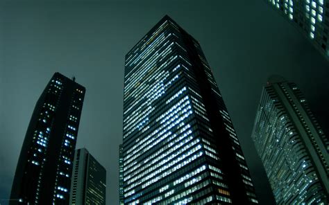 Skyscrapers In Night Wallpapers And Images Wallpapers Pictures Photos