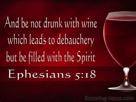 Ephesians 5 18 Be Filled With The Spirit Red Copy Scripture Quotes