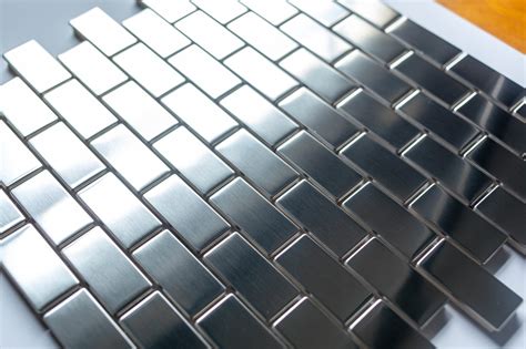 Brushed Subway Stainless Steel Mosaic Tile Backsplash Sexiz Pix