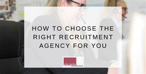 How To Choose The Right Recruitment Agency For You Elle Belle