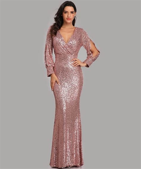15 elegant evening gowns with sleeve to buy on amazon for formal events