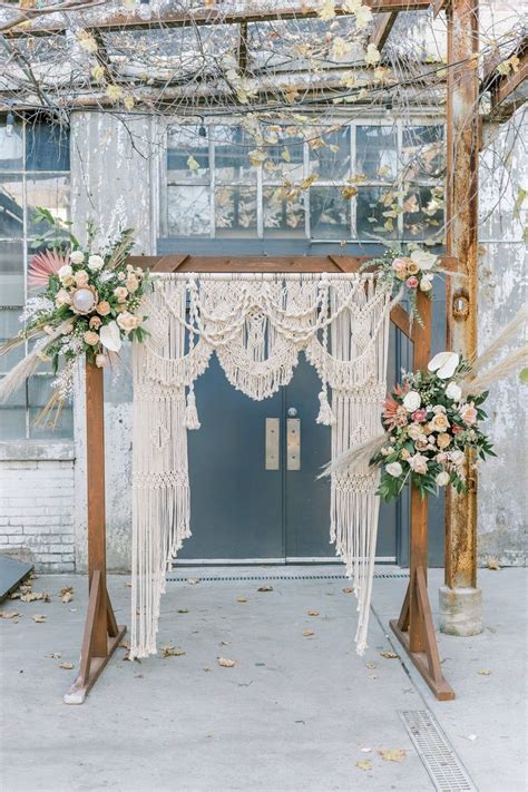 Macrame Wedding Backdrop Rental Outdoor Wedding Arch Bohemian Wedding