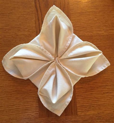 Napkin Folding Flower 9 Steps With Pictures Instructables