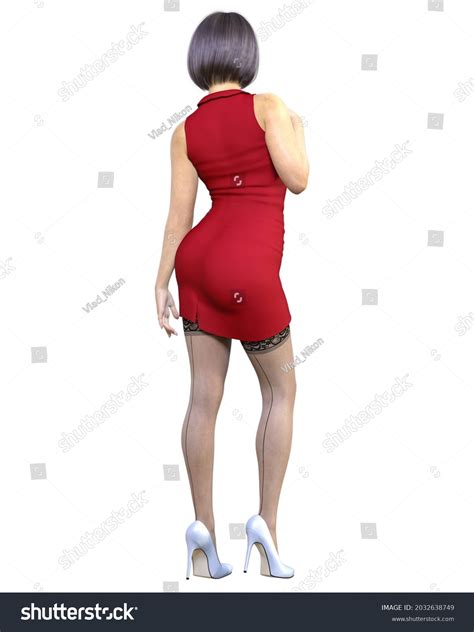 Sexy Secretary Mini Skirt Stockingbeautiful Girl Stock Illustration 2032638749 Shutterstock