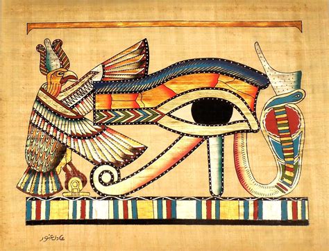 Eye Of Horus Ancient Egyptian Papyrus Painting Ancient Egyptian Art Ancient Egyptian