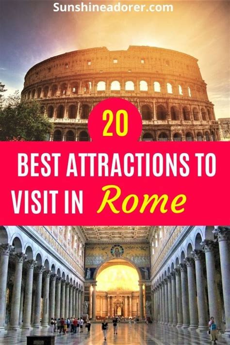 20 Best Attractions You Need To See In Rome Sunshine Adorer Rome