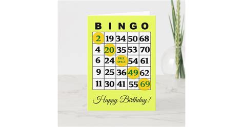 Happy Birthday Bingo Card Zazzle