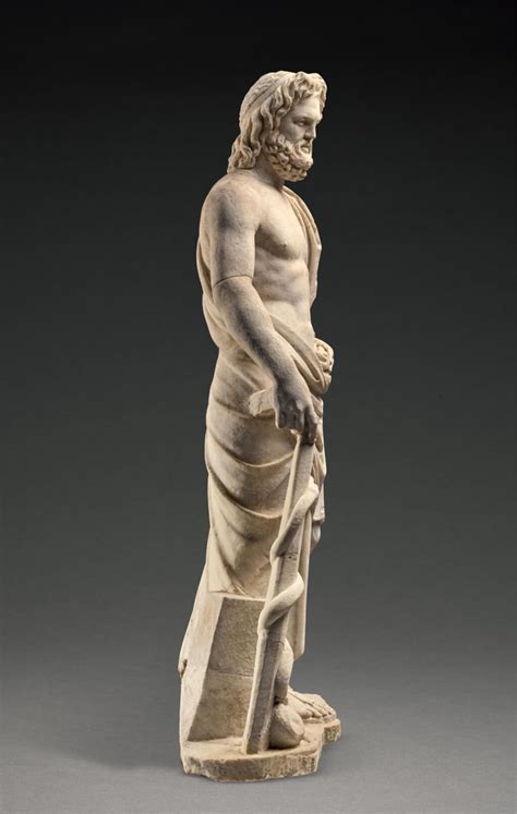 A Roman Marble Figure Of Asklepios Circa 2nd Century Ad Ancient