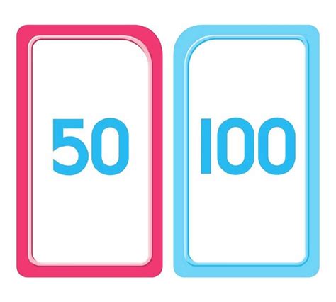 Numbers 1 100 Flash Cards