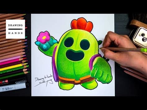 Check them out at teespring.com learn how to draw mr.p from brawl stars. Drawing Brawl Stars_Spike Drawing Hands - YouTube