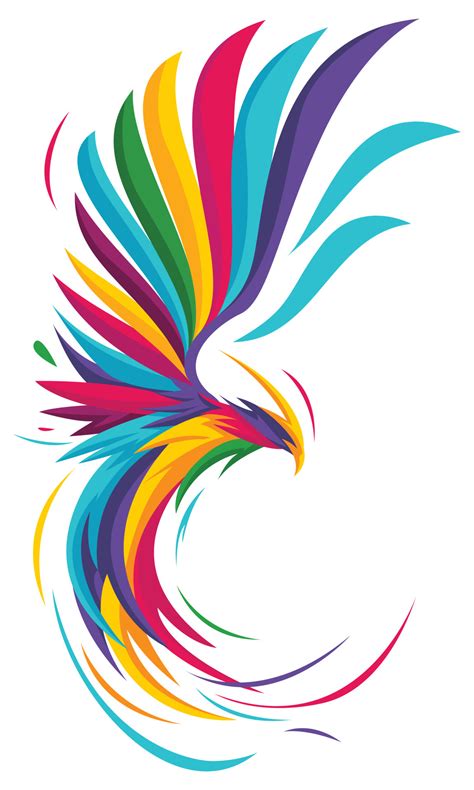Colorful Style Phoenix Vector Character Illustration 6945492 Vector Art