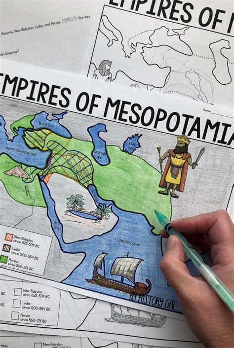 Empires Of Mesopotamia Map Activity Print And Digital Map