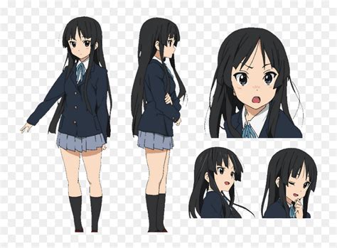 Mio Akiyama Name Icon Full Body Anime Girl Side View Hd Png Download