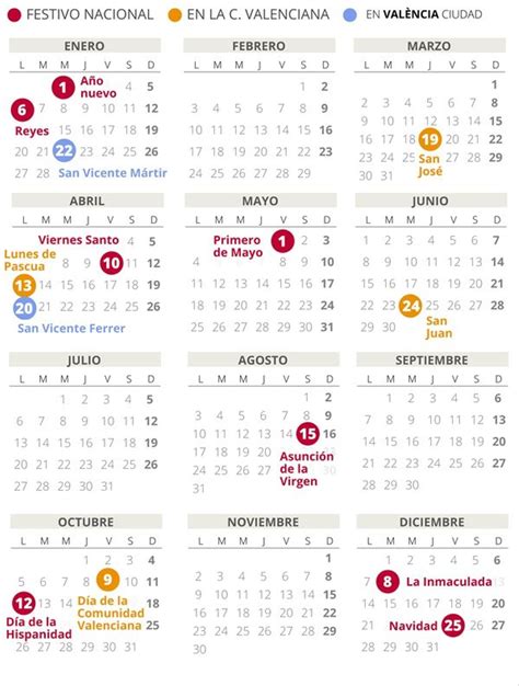 Calendario Laboral 2022 Xativa Valencia 2022 Spain
