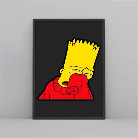 Bart Simpson Hypebeasted Cry Poster Beautiful Clothes