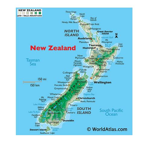 Where Is New Zealand Located On A Map Travelsfinders Com World Map