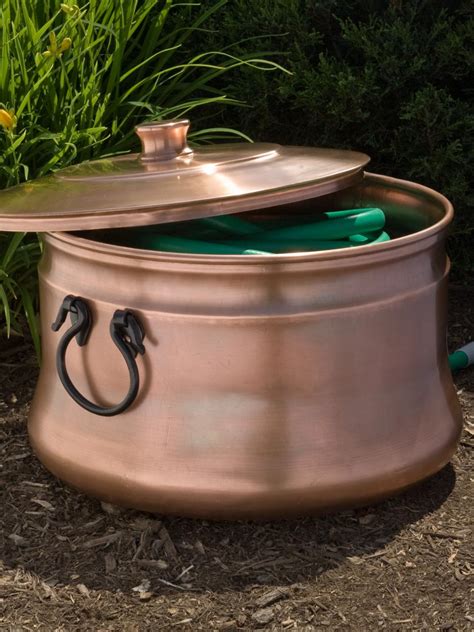 Each pot is made of solid steel and then plated or hand finished with an attractive, durable coating. 10 Clever Ways to Hide Outdoor Eyesores | HGTV