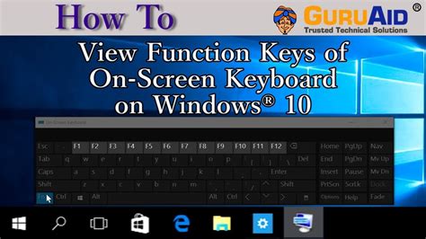 How To View Function Keys Of On Screen Keyboard On Windows 10 Guruaid