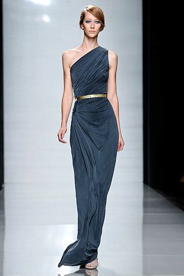 Emanuel Ungaro Spring 2012 Collection One Shoulder Draped Dress Looks