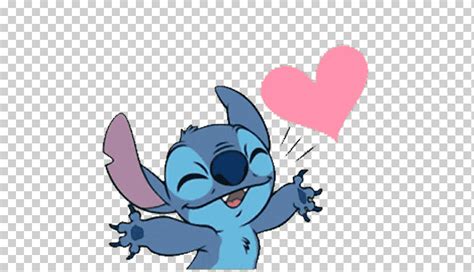 Stitch Holding A Heart Drawing Art Leg