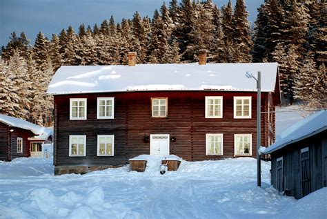 Huge 19th Century Log House In Boksel Arvidsjaur Sweden Swedish
