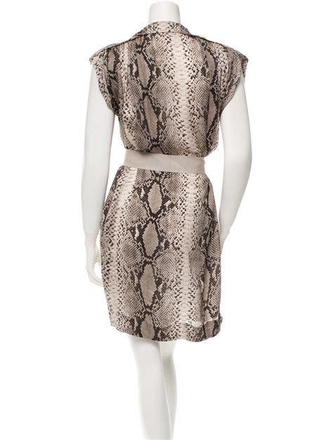 Lanvin Silk Snakeskin Print Dress Clothing Lan40759 The Realreal