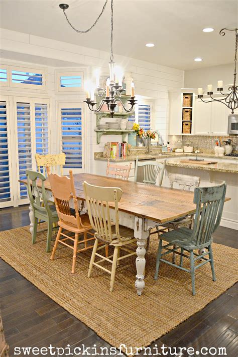 Discover inspiration for your kitchen remodel and discover ways to makeover your space for a large peninsula overlooks the dining and living room for an open concept. 17 Charming Farmhouse Dining Room Design and Decor Ideas ...