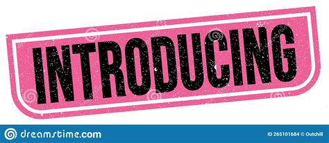 Introducing Text Written On Pink Black Stamp Sign Stock Illustration