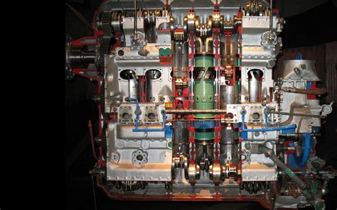 A Partially Sectioned Junkers Jumo 205 A Six Cylinder 12 Piston Liquid