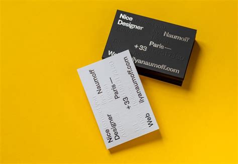 For My Personal Business Cards I Decided To Print 2 Versions — Black