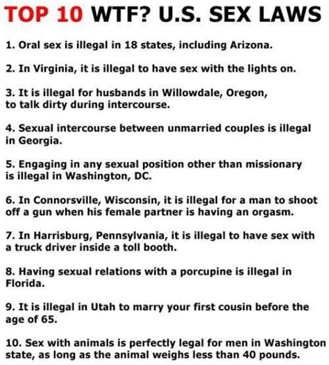 Oz The Other Side Of The Rainbow Top 10 Wtf Us Sex Laws