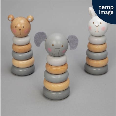 Bambino Wooden Stacking Baby Toy 3 Designs One Supplied Highworth