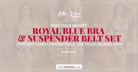 Royal Blue Poppy Suspender Belt Ella Vine