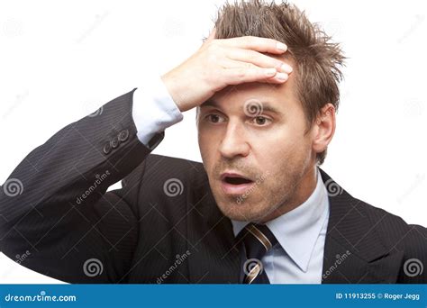 Young Business Man Is Shocked Stock Image Image Of Forget Excited