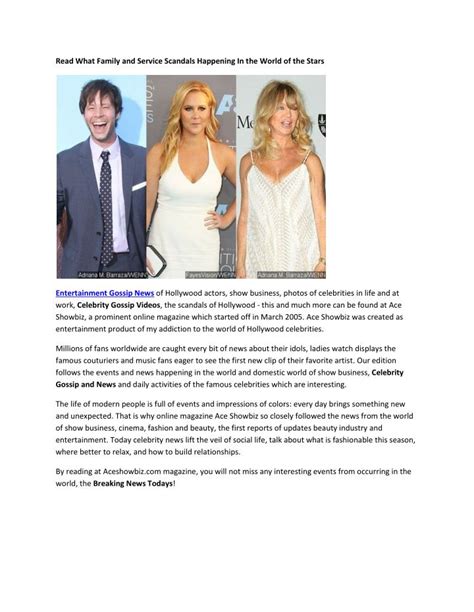 Ppt Celebrity Gossip And News Powerpoint Presentation Free Download