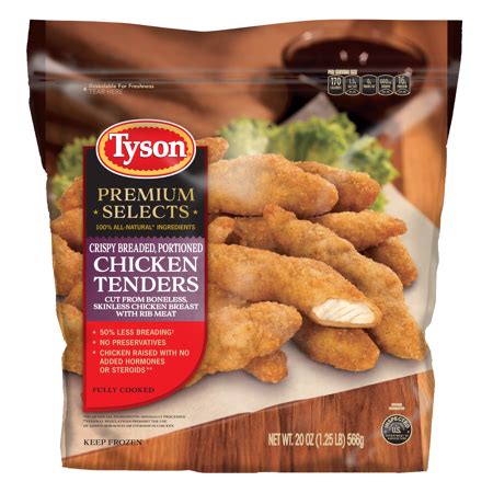 Tyson gluten free breaded chicken strips 14 oz tar Tyson Premium Selects Crispy Breaded, Portioned Chicken ...