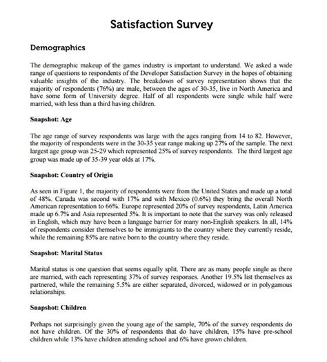 Employee Satisfaction Survey Templates 7 Samples Examples Format