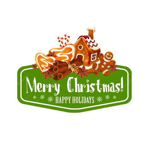 Premium Vector Christmas Gingerbread Cookie Greeting Card Design