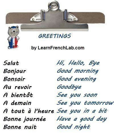 #easyfrenchlanguage | French greetings, Basic french words, French phrases