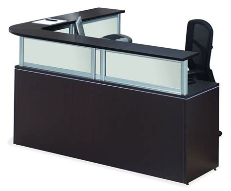 Office Source Borders Ii Series L Shape Receptionist Desk Office