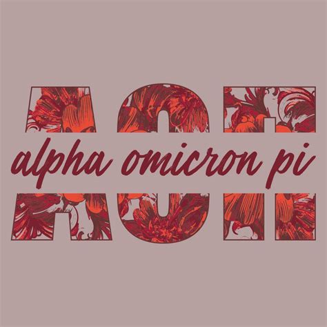 Alpha Omicron Pi Floral Design Sorority Tee Shirts Sorority Tshirt