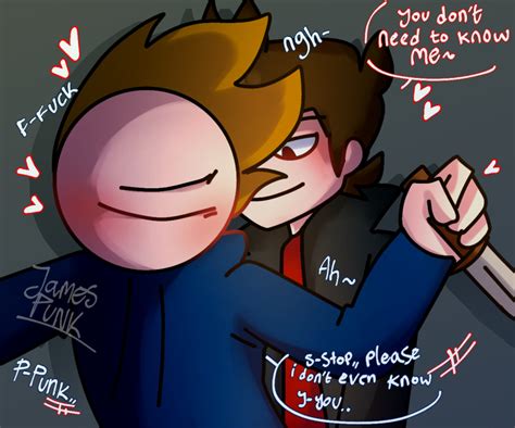 Rule 34 Asking To Stop Blush Brown Hair Eddsworld Gay Gay Sex Heart
