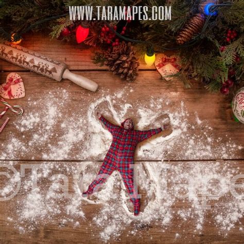 Flour Angel Digital Background For 2 People Christmas Etsy