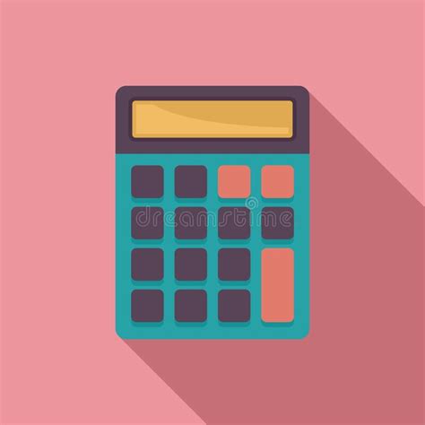 Science Calculator Icon Flat Style Stock Vector Illustration Of