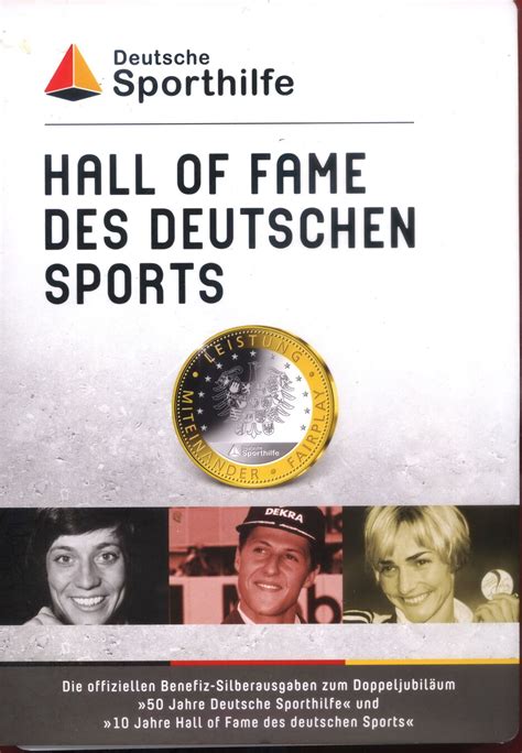 Deutschland Germany Silbermedaille 2018 Medaillesammlung „hall Of Fame Des Deutschen Sports