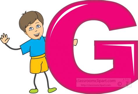 Alphabet Letters With Kids Children Alphabet Letter G Clipart