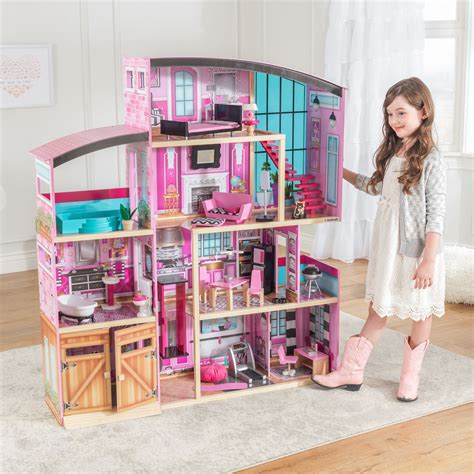 Kidkraft Shimmer Mansion Barbie Dream House Wooden