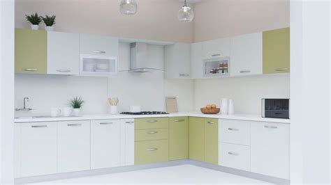 L Shaped Smart Modular Kitchen India Homelane