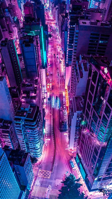 Glowing City In Night Iphone Wallpaper Iphoneswallpapers Com Iphone