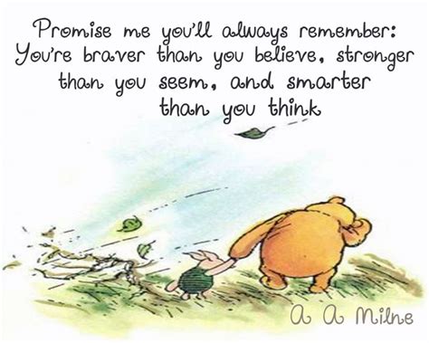 You Are Braver Than You Believe Stronger Than You Seem And Smarter Than You Think Pooh